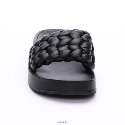 sandalia Victoria con plataforma tejida mujer negro R0R6242 ASH sandalias