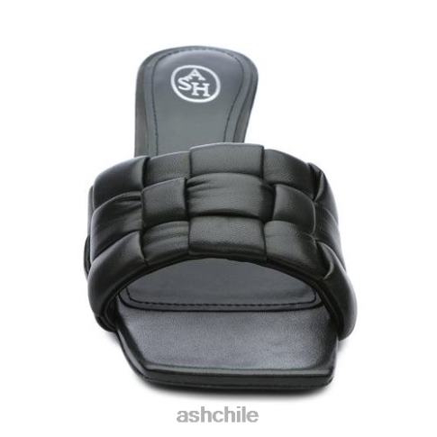 sandalias Kim tejidas con tacón bajo mujer negro R0R6283 ASH sandalias