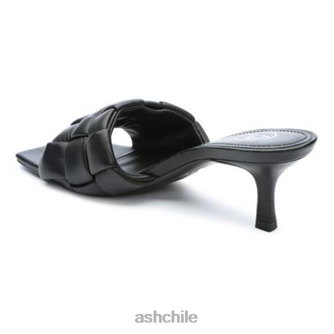 sandalias Kim tejidas con tacón bajo mujer negro R0R6283 ASH sandalias