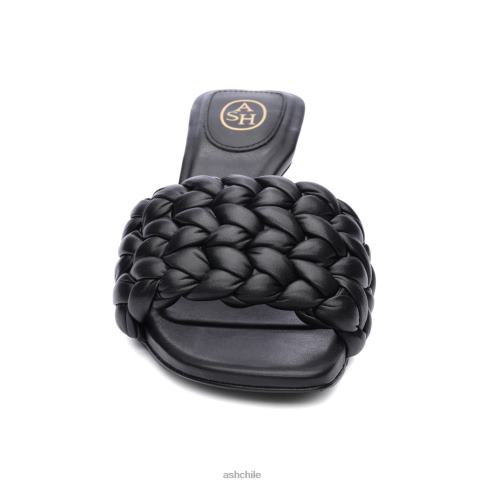sandalias de vestir tejidas con rosas mujer negro R0R6263 ASH sandalias