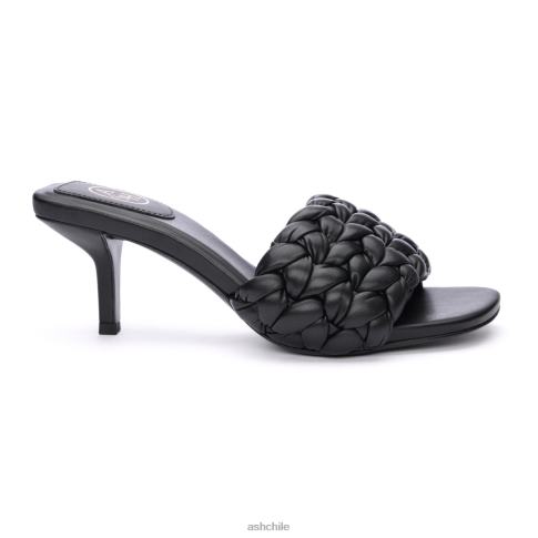 sandalias de vestir tejidas con rosas mujer negro R0R6263 ASH sandalias