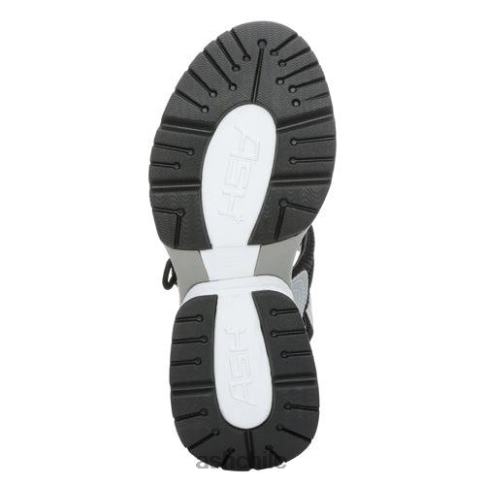 sandalias con cuña y plataforma cosmos mujer negro/plata R0R6235 ASH sandalias