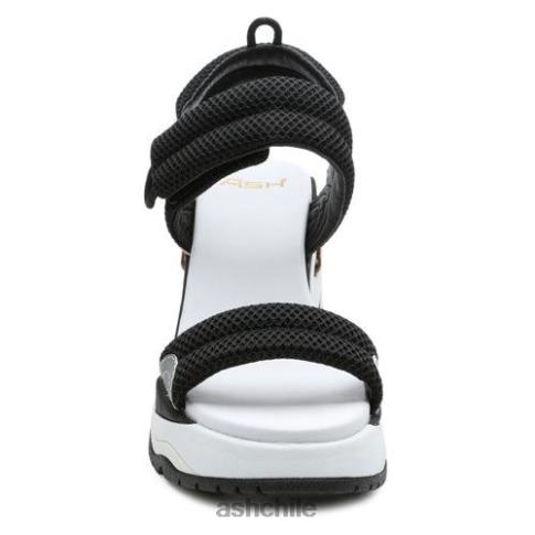sandalias con cuña y plataforma cosmos mujer negro/plata R0R6235 ASH sandalias