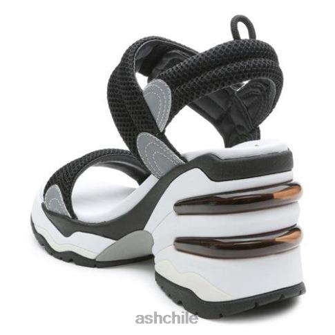 sandalias con cuña y plataforma cosmos mujer negro/plata R0R6235 ASH sandalias