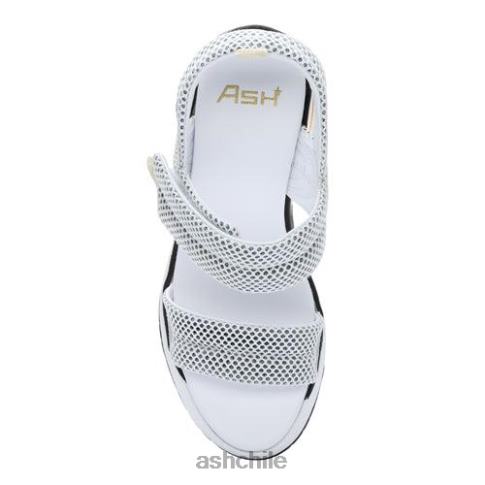 sandalias con cuña y plataforma cosmos mujer plata blanca R0R6234 ASH sandalias