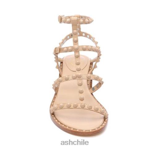 sandalia jen bis con tacón en bloque y tachuelas mujer piel R0R6271 ASH sandalias