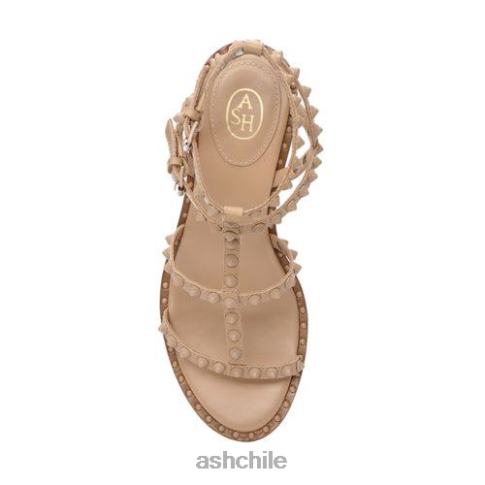sandalia jen bis con tacón en bloque y tachuelas mujer piel R0R6271 ASH sandalias