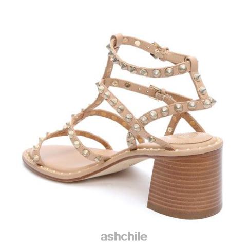 sandalias jen con tacón cuadrado y tachuelas mujer piel R0R6238 ASH sandalias