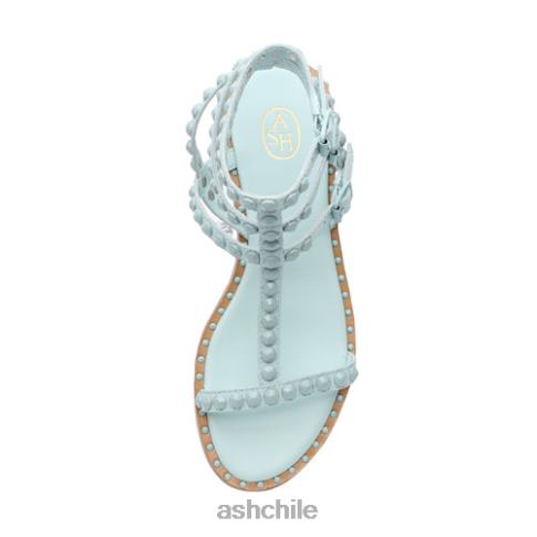 play bis sandalias planas con tachuelas a tono mujer azul brumoso/azul brumoso R0R6259 ASH sandalias