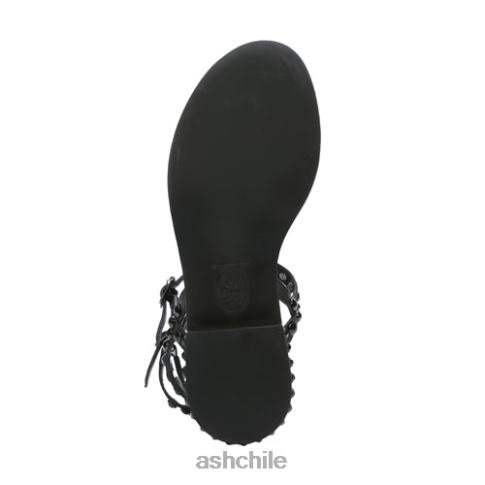 play bis sandalias planas con tachuelas a tono mujer negro R0R6257 ASH sandalias