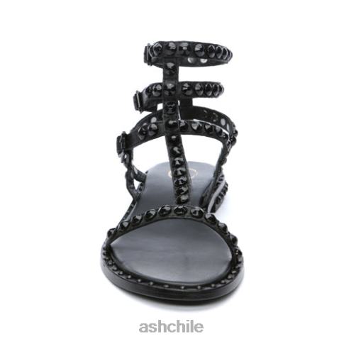 play bis sandalias planas con tachuelas a tono mujer negro R0R6257 ASH sandalias
