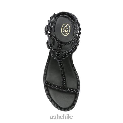 play bis sandalias planas con tachuelas a tono mujer negro R0R6257 ASH sandalias