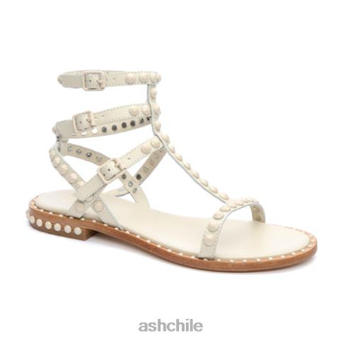 play bis sandalias planas con tachuelas a tono mujer talco R0R6260 ASH sandalias