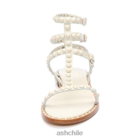 play bis sandalias planas con tachuelas a tono mujer talco R0R6260 ASH sandalias