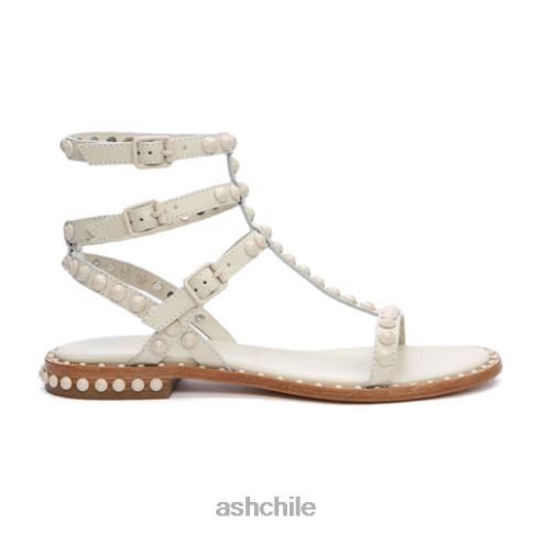 play bis sandalias planas con tachuelas a tono mujer talco R0R6260 ASH sandalias