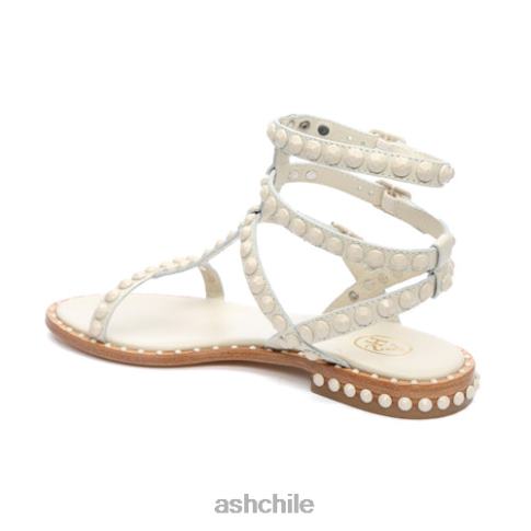 play bis sandalias planas con tachuelas a tono mujer talco R0R6260 ASH sandalias