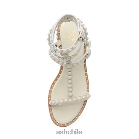 play bis sandalias planas con tachuelas a tono mujer talco R0R6260 ASH sandalias