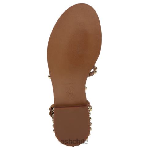 sandalias planas con borlas mujer canela nueva R0R6268 ASH sandalias