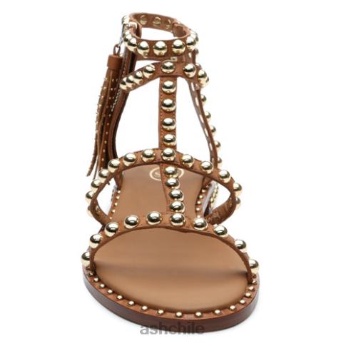 sandalias planas con borlas mujer canela nueva R0R6268 ASH sandalias