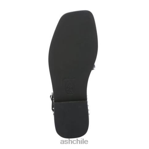 sandalias planas con puntera cuadrada y tachuelas maeva mujer negro R0R6272 ASH sandalias