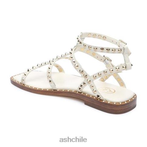 sandalias planas con puntera cuadrada y tachuelas maeva mujer prístino R0R6273 ASH sandalias