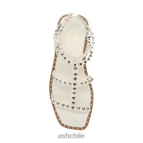 sandalias planas con puntera cuadrada y tachuelas maeva mujer prístino R0R6273 ASH sandalias