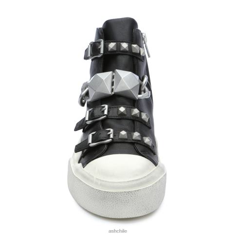 zapatillas altas Galaxy Chain con tachuelas mujer negro/plata R0R6233 ASH zapatillas