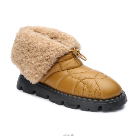 botín de invierno de nailon de piel sintética Jennie mujer marrón dorado R0R6293 ASH botas