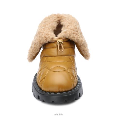botín de invierno de nailon de piel sintética Jennie mujer marrón dorado R0R6293 ASH botas