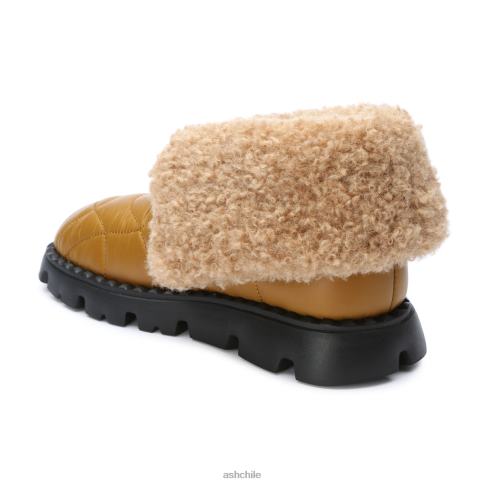 botín de invierno de nailon de piel sintética Jennie mujer marrón dorado R0R6293 ASH botas