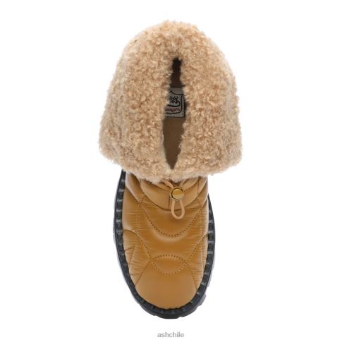 botín de invierno de nailon de piel sintética Jennie mujer marrón dorado R0R6293 ASH botas