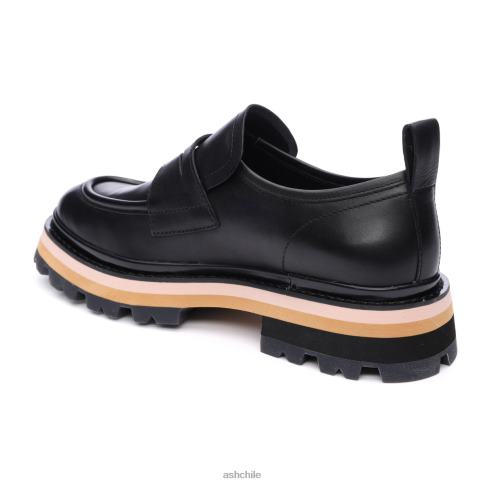 mocasines genial bis plataforma mujer talco/negro R0R621 ASH mocasines