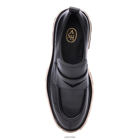 mocasines genial bis plataforma mujer talco/negro R0R621 ASH mocasines