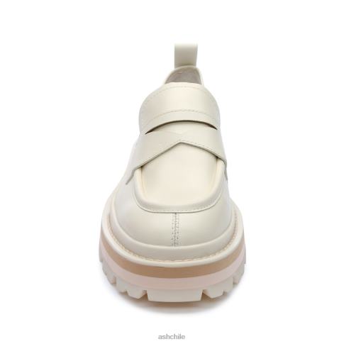 mocasines genial bis plataforma mujer talco/negro R0R621 ASH mocasines