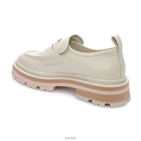 mocasines genial bis plataforma mujer talco/negro R0R621 ASH mocasines