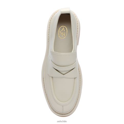 mocasines genial bis plataforma mujer talco/negro R0R621 ASH mocasines