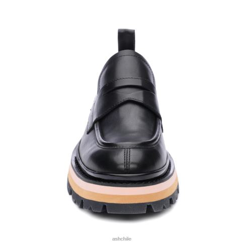 mocasines genial bis plataforma mujer talco/negro R0R621 ASH mocasines