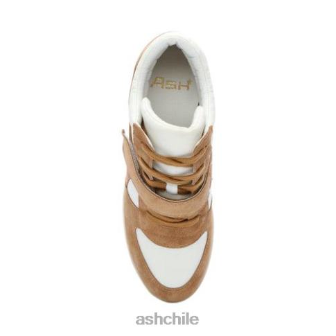 zapatillas Bowie Bis Wedge mujer marrón dorado/blanco roto R0R6222 ASH zapatillas