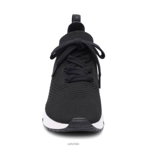 tenis larsen de malla con encaje mujer negro R0R6218 ASH zapatillas