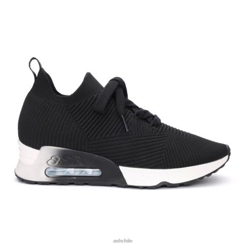 tenis larsen de malla con encaje mujer negro R0R6218 ASH zapatillas