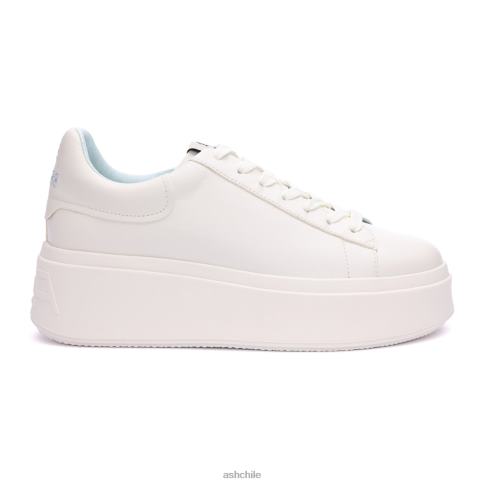 tenis moby be kind con plataforma mujer blanco/azul niebla R0R625 ASH zapatillas