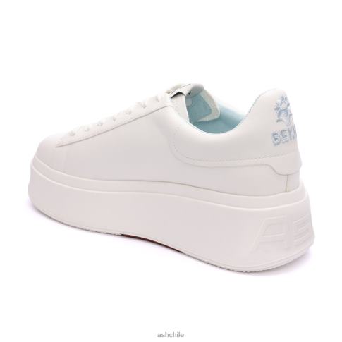 tenis moby be kind con plataforma mujer blanco/azul niebla R0R625 ASH zapatillas