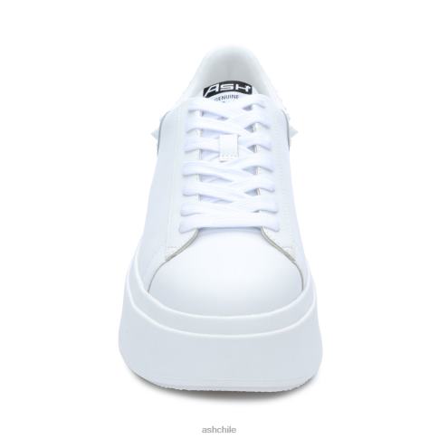 tenis moby con plataforma y tachuelas mujer blanco R0R624 ASH zapatillas