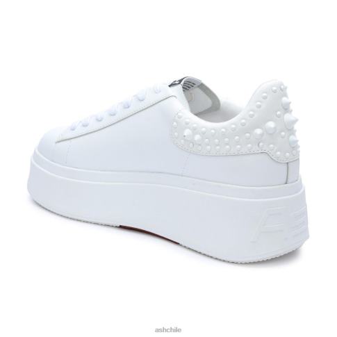 tenis moby con plataforma y tachuelas mujer blanco R0R624 ASH zapatillas