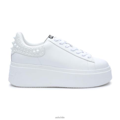 tenis moby con plataforma y tachuelas mujer blanco R0R624 ASH zapatillas