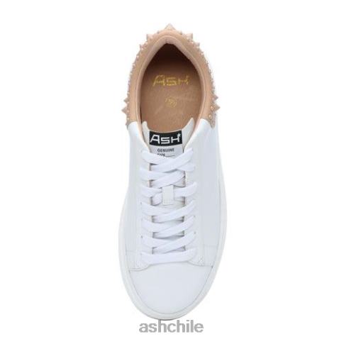 tenis moby con plataforma y tachuelas mujer piel blanca R0R623 ASH zapatillas