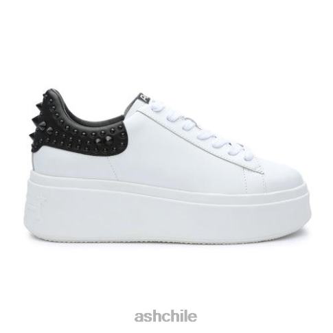 tenis moby con plataforma y tachuelas mujer piel blanca R0R623 ASH zapatillas