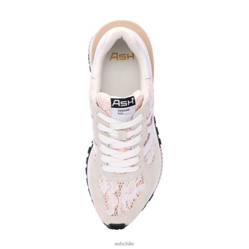 zapatilla de deporte de moda tóxica mujer blanquecino/sal rosa R0R6220 ASH zapatillas