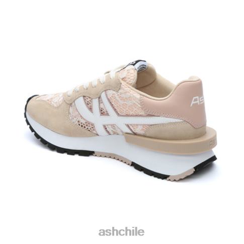 zapatilla de deporte de moda tóxica mujer eggnug/sal rosa/blanco R0R6219 ASH zapatillas