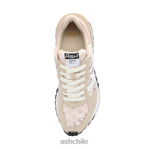 zapatilla de deporte de moda tóxica mujer eggnug/sal rosa/blanco R0R6219 ASH zapatillas